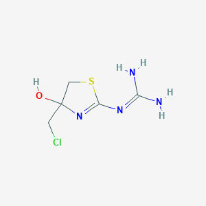 N''-[4-(Chloromethyl)-4-hydroxy-4,5-dihydro-1,3-thiazol-2-yl]guanidine