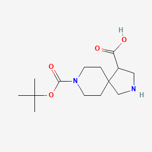 B1435935 8-(Tert-butoxycarbonyl)-2,8-diazaspiro[4.5]decane-4-carboxylic acid CAS No. 2089650-38-2