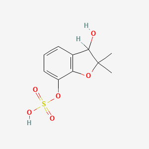 3-Hydroxy-2,2-dimethyl-2,3-dihydro-1-benzofuran-7-yl hydrogen sulfate