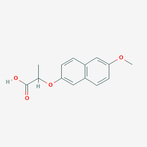 molecular formula C14H14O4 B1435938 2-[(6-甲氧基-2-萘基)氧基]丙酸 CAS No. 2173116-34-0
