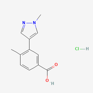 B1435940 4-methyl-3-(1-methyl-1H-pyrazol-4-yl)benzoic acid hydrochloride CAS No. 2060006-85-9