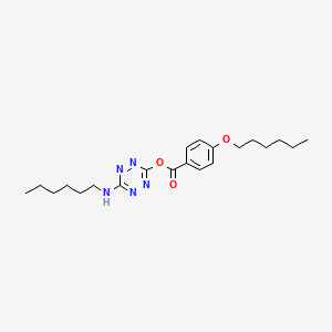 [6-(hexylamino)-1,2,4,5-tetrazin-3-yl] 4-hexoxybenzoate