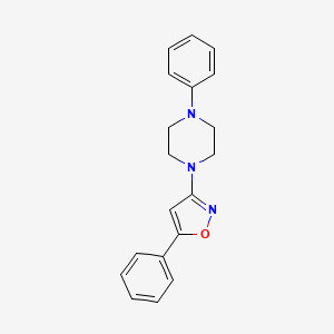 1-Phenyl-4-(5-phenyl-1,2-oxazol-3-yl)piperazine