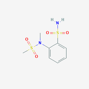 molecular formula C8H12N2O4S2 B14359443 2-[(Methanesulfonyl)(methyl)amino]benzene-1-sulfonamide CAS No. 90140-22-0