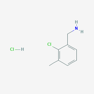molecular formula C8H11Cl2N B1435949 2-氯-3-甲基苄胺盐酸盐 CAS No. 2055841-68-2