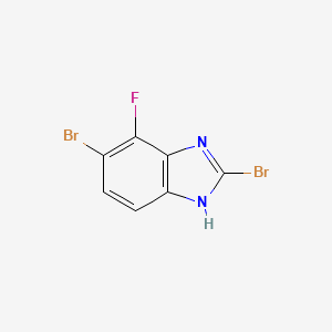 molecular formula C7H3Br2FN2 B1435950 2,5-Dibromo-4-fluoro-1H-benzimidazole CAS No. 1388071-48-4