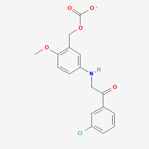 (5-{[2-(3-Chlorophenyl)-2-oxoethyl]amino}-2-methoxyphenyl)methyl carbonate