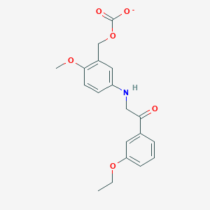 (5-{[2-(3-Ethoxyphenyl)-2-oxoethyl]amino}-2-methoxyphenyl)methyl carbonate