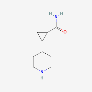 B1435951 2-(Piperidin-4-yl)cyclopropane-1-carboxamide CAS No. 1856210-75-7