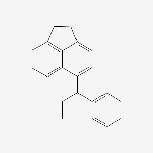 molecular formula C21H20 B14359526 5-(1-Phenylpropyl)-1,2-dihydroacenaphthylene CAS No. 92669-84-6