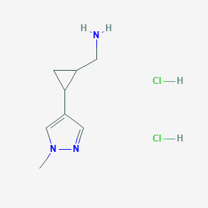 B1435953 [2-(1-methyl-1H-pyrazol-4-yl)cyclopropyl]methanamine dihydrochloride CAS No. 2034153-33-6