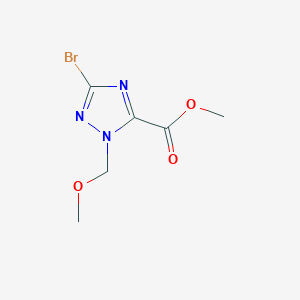 molecular formula C6H8BrN3O3 B1435954 甲基 3-溴-1-(甲氧基甲基)-1H-1,2,4-三唑-5-羧酸酯 CAS No. 2166865-82-1