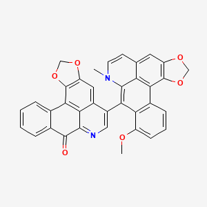 9-(15-Methoxy-11-methyl-3,5-dioxa-11-azapentacyclo[10.7.1.02,6.08,20.014,19]icosa-1(20),2(6),7,9,12,14(19),15,17-octaen-13-yl)-3,5-dioxa-11-azapentacyclo[10.7.1.02,6.08,20.014,19]icosa-1(20),2(6),7,9,11,14,16,18-octaen-13-one