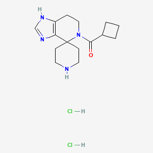 B1435964 5-(Cyclobutylcarbonyl)-1,5,6,7-tetrahydrospiro[imidazo[4,5-c]pyridine-4,4'-piperidine] dihydrochloride CAS No. 1417359-22-8