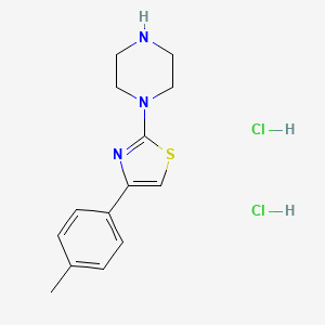 B1435971 1-[4-(4-Methylphenyl)-1,3-thiazol-2-yl]piperazine dihydrochloride CAS No. 2108381-82-2