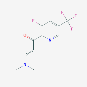 molecular formula C11H10F4N2O B1435973 3-(二甲氨基)-1-[3-氟-5-(三氟甲基)吡啶-2-基]丙-2-烯-1-酮 CAS No. 1823194-65-5