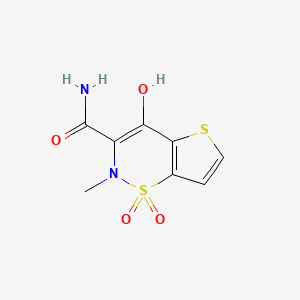 molecular formula C8H8N2O4S2 B1435978 4-羟基-2-甲基-1,1-二氧代噻吩并[2,3-e]噻嗪-3-甲酰胺 CAS No. 105410-48-8