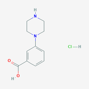 molecular formula C11H15ClN2O2 B1435987 3-(哌嗪-1-基)苯甲酸盐酸盐 CAS No. 1998216-00-4