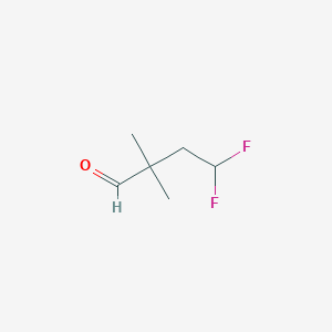molecular formula C6H10F2O B1435993 4,4-二氟-2,2-二甲基丁醛 CAS No. 1936675-67-0