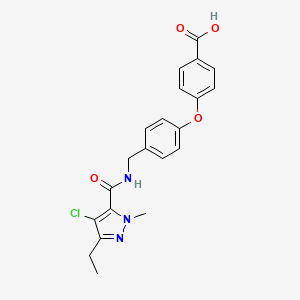 molecular formula C21H20ClN3O4 B1435995 托芬吡酯-苯甲酸 CAS No. 1493803-85-2