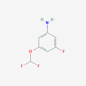 molecular formula C7H6F3NO B1436004 3-(Difluoromethoxy)-5-fluoroaniline CAS No. 1261583-91-8