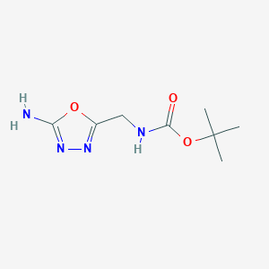B1436007 Tert-butyl ((5-amino-1,3,4-oxadiazol-2-yl)methyl)carbamate CAS No. 942034-89-1