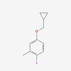 molecular formula C11H13IO B1436025 4-(环丙基甲氧基)-1-碘-2-甲苯 CAS No. 1369920-77-3