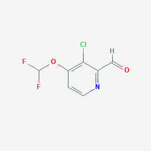 molecular formula C7H4ClF2NO2 B1436026 3-氯-4-(二氟甲氧基)吡啶甲醛 CAS No. 1805115-42-7