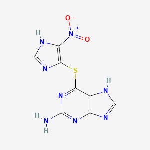 6-[(5-nitro-1H-imidazol-4-yl)sulfanyl]-7H-purin-2-amine