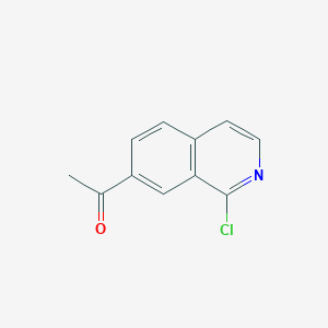 molecular formula C11H8ClNO B1436031 1-(1-氯异喹啉-7-基)乙酮 CAS No. 1256833-60-9