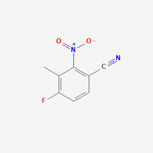 molecular formula C8H5FN2O2 B1436033 4-Fluoro-3-methyl-2-nitrobenzonitrile CAS No. 1352398-72-1