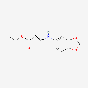 2-Butenoic acid, 3-(1,3-benzodioxol-5-ylamino)-, ethyl ester