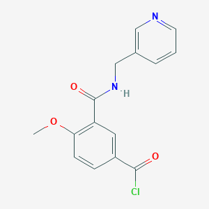 4-Methoxy-3-{[(pyridin-3-yl)methyl]carbamoyl}benzoyl chloride