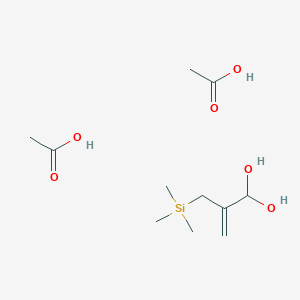 Acetic acid;2-(trimethylsilylmethyl)prop-2-ene-1,1-diol