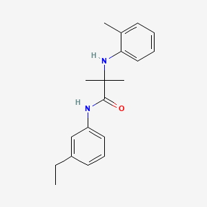 N-(3-Ethylphenyl)-2-methyl-N~2~-(2-methylphenyl)alaninamide