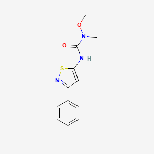 molecular formula C13H15N3O2S B14360457 N-Methoxy-N-methyl-N'-(3-(4-methylphenyl)-5-isothiazolyl)urea CAS No. 96017-88-8