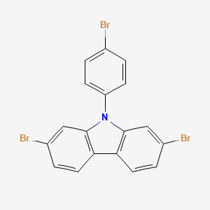 B1436048 2,7-dibromo-9-(4-bromophenyl)-9H-Carbazole CAS No. 1313900-20-7