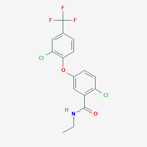 2-Chloro-5-[2-chloro-4-(trifluoromethyl)phenoxy]-N-ethylbenzamide