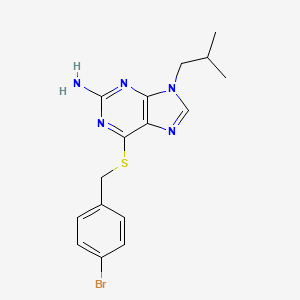 9H-Purine, 2-amino-6-(p-bromobenzylthio)-9-isobutyl-