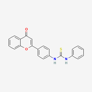 N-[4-(4-Oxo-4H-1-benzopyran-2-yl)phenyl]-N'-phenylthiourea