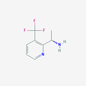 molecular formula C8H9F3N2 B1436057 (S)-1-(3-(三氟甲基)吡啶-2-基)乙-1-胺 CAS No. 1213896-50-4