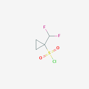 molecular formula C4H5ClF2O2S B1436059 1-(Difluoromethyl)cyclopropane-1-sulfonyl chloride CAS No. 2091793-00-7