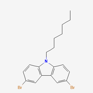molecular formula C19H21Br2N B1436062 3,6-Dibromo-9-heptyl-9H-carbazole CAS No. 1103535-99-4