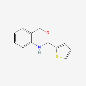 molecular formula C12H11NOS B14360670 2H-3,1-Benzoxazine, 1,4-dihydro-2-(2-thienyl)- CAS No. 90284-36-9