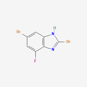 molecular formula C7H3Br2FN2 B1436069 2,5-二溴-7-氟-1H-苯并咪唑 CAS No. 1388074-49-4