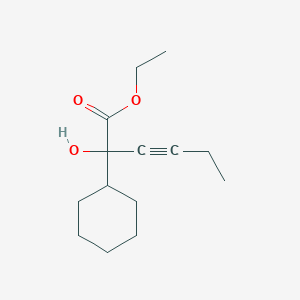 Ethyl 2-cyclohexyl-2-hydroxyhex-3-ynoate