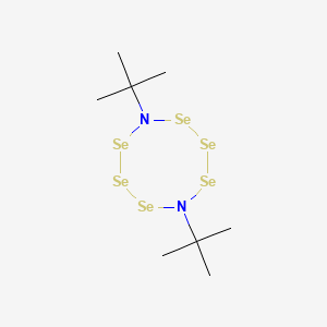 molecular formula C8H18N2Se6 B14360724 4,8-Di-tert-butyl-1,2,3,5,6,7,4,8-hexaselenadiazocane CAS No. 92074-82-3