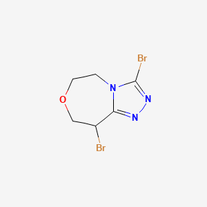 B1436073 3,9-dibromo-5H,6H,8H,9H-[1,2,4]triazolo[4,3-d][1,4]oxazepine CAS No. 2060053-25-8