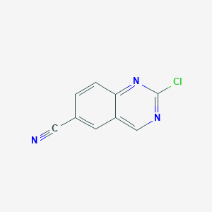 molecular formula C9H4ClN3 B1436076 2-氯喹唑啉-6-碳腈 CAS No. 1388043-87-5