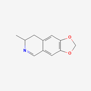 molecular formula C11H11NO2 B14360763 1,3-Dioxolo[4,5-g]isoquinoline, 7,8-dihydro-7-methyl- CAS No. 90832-54-5